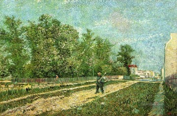 Vincent Van Gogh Painting - Man with Spade in a Suburb of Paris Vincent van Gogh